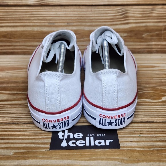 Converse Mens 12 All Star Ox Chuck Taylor White Lace Up Low Top Sneakers - Picture 5 of 9